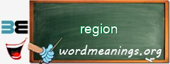 WordMeaning blackboard for region